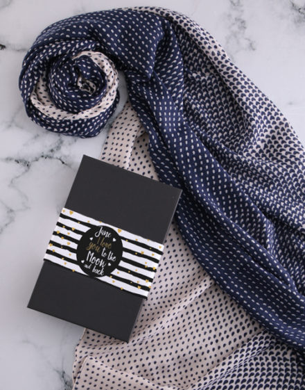 personalised Personalised To The Moon And Back Scarf Gift