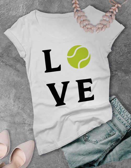 clothing Love Tennis Ladies T Shirt