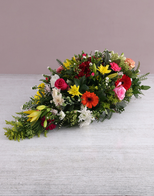 flowers Seasonal Funeral Coffin Display