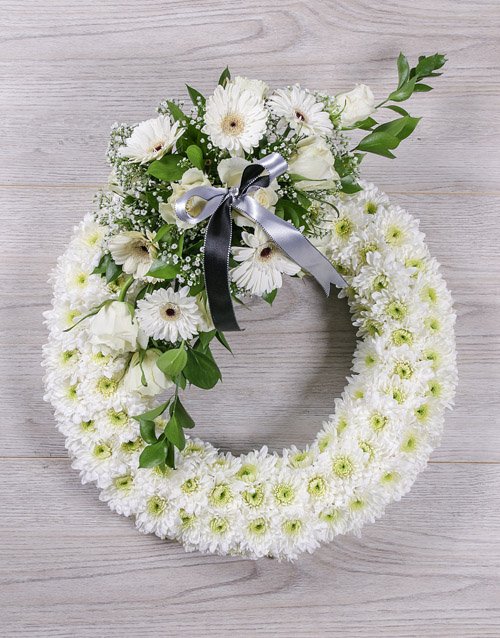 flowers White Sympathy Wreath