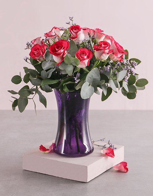 Majestic Roses in Vase