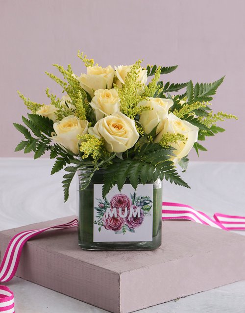 Mothers Day Cream Roses