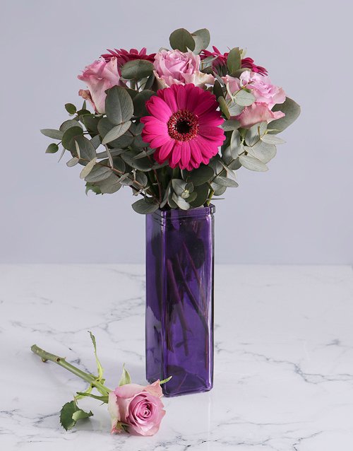 Mothers Day Purple On Purple Arrangement