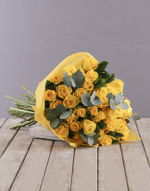 birthday Yellow Roses Bouquet