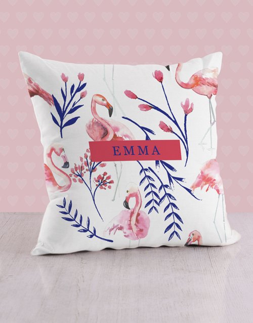 Flamingo Baby Personalised Scatter Cushion