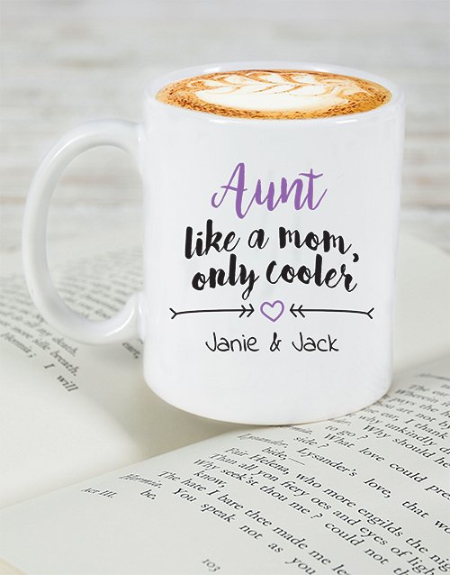Personalised Aunt Like A Mom Mug