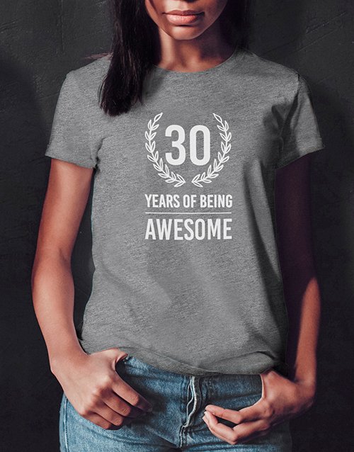 Personalised Years of Being Ladies T Shirt