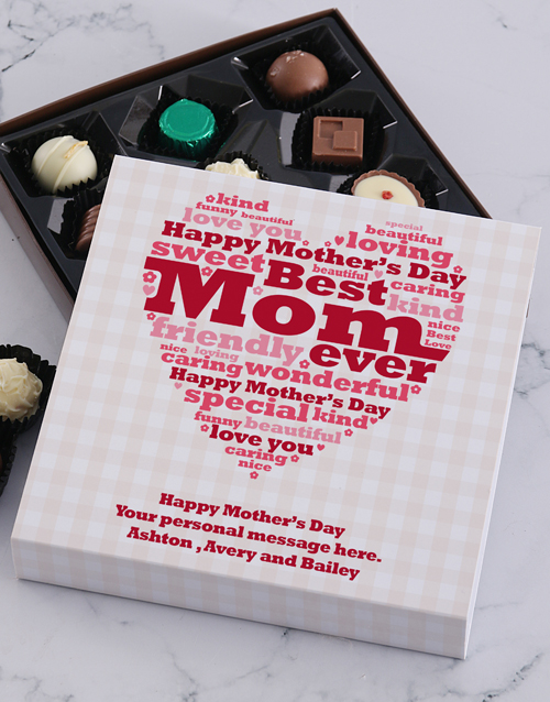 Personalised Best Mom Choc Tray