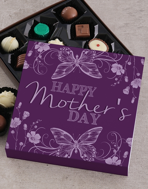 Personalised Purple Mothers Day Choc Tray