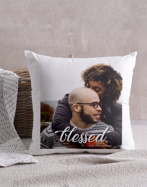 Blessed Photo Personalised Scatter Cushion