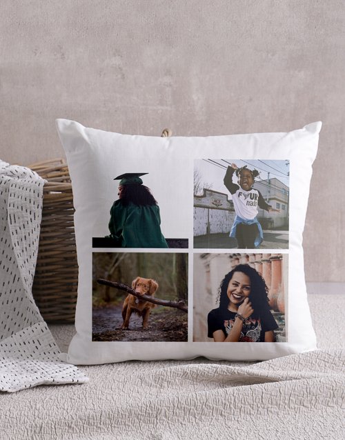 Four Photo Personalised Scatter Cushion