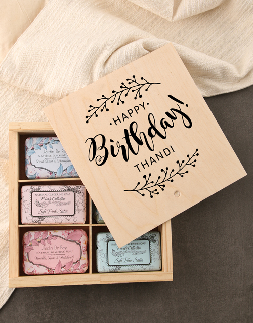 birthday Personalised Chic Birthday Assorted Soap Crate