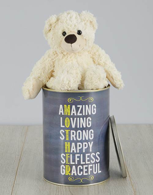 mothers-day Personalised Mother Teddy Tin