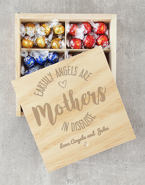 Personalised Earthly Angels Lindt Crate