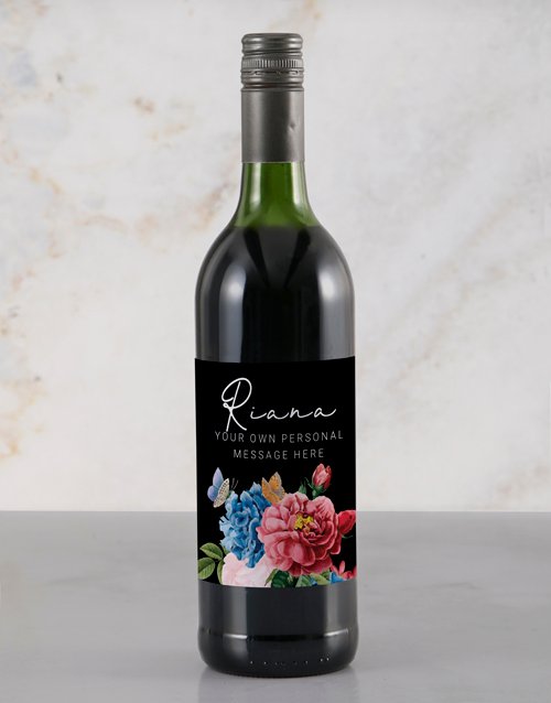 Colourful Florals Rietvallei Personalised Wine