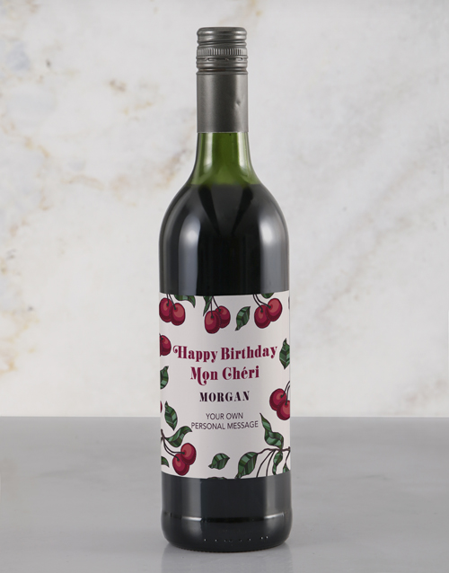 Cherry Birthday Rietvallei Personalised Wine
