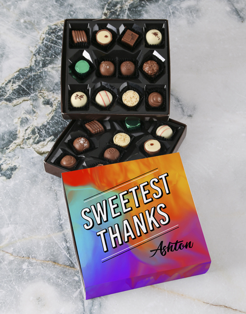 Personalised Thank You Double Choc Gift Tray