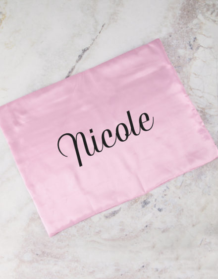 Pink Satin Personalised Pillowcase