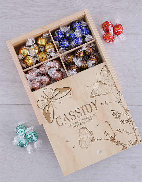 Personalised Butterfly Lindt Crate