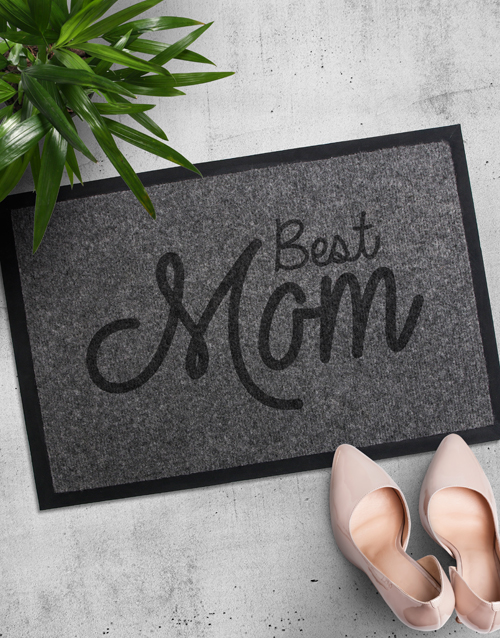 mothers-day Personalised Best Mom Doormat