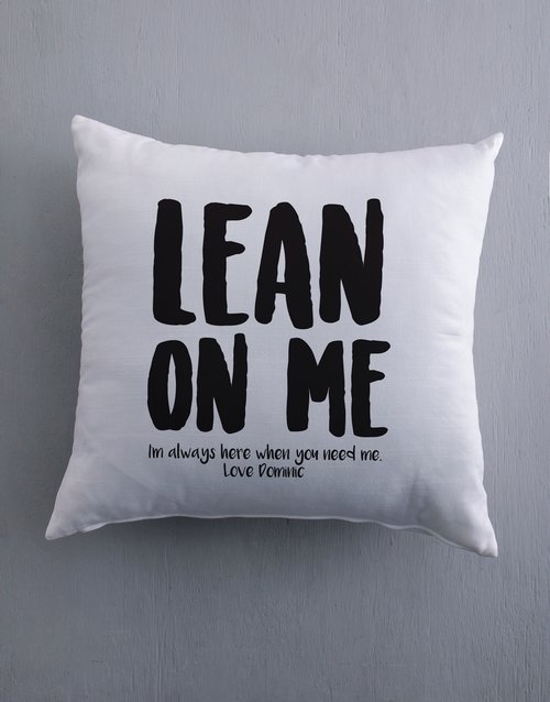Lean On Me Personalised Scatter Cushion