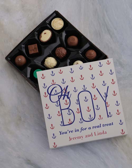 Personalised Oh Boy Chocolate Tray