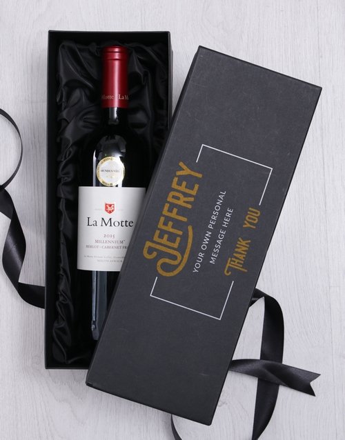 Red Personalised Wine Giftbox