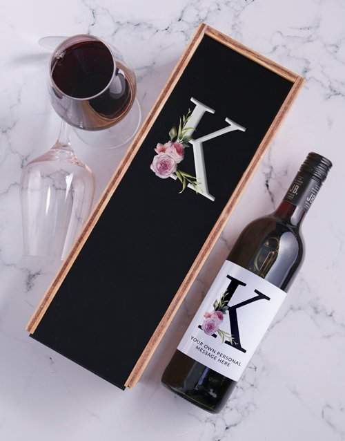 Roses Personalised Wine and Crate