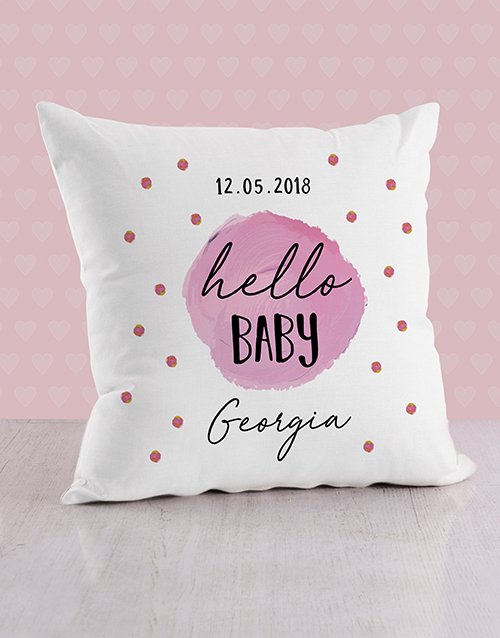Purple Dots Baby Personalised Scatter Cushion