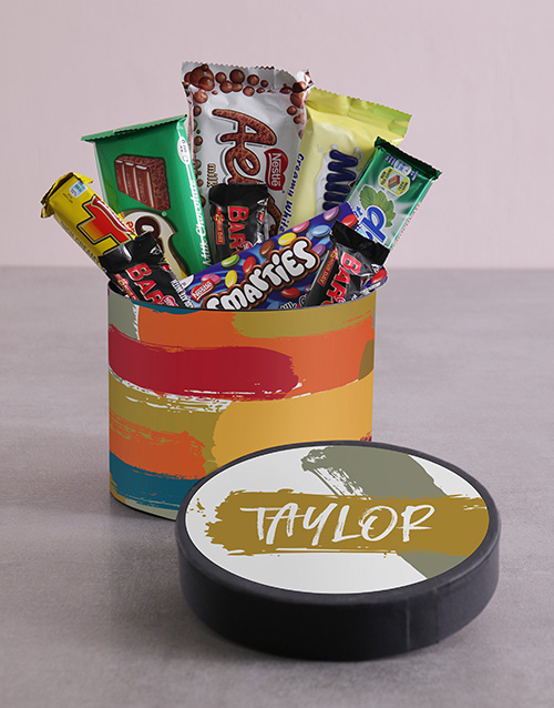 Personalised Modern Hat Box with Treats