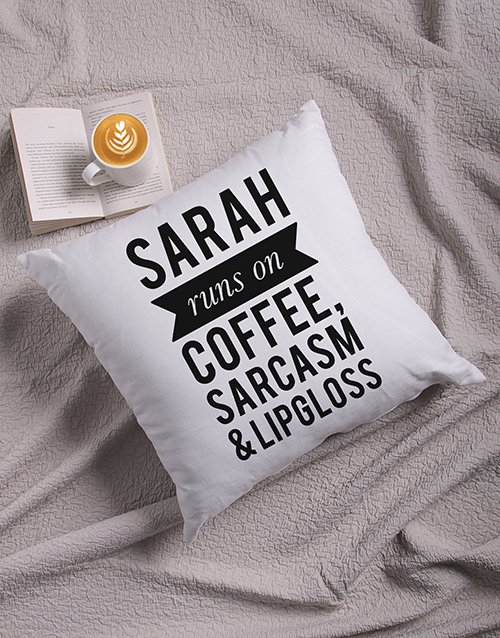 Fueled By Personalised Scatter Cushion