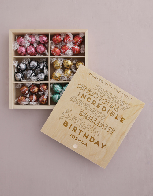 Personalised Fantasic Birthday Lindt Treasure Box