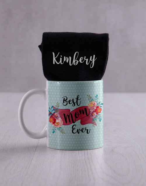 mothers-day Personalised Mom Socks & Mug