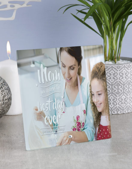 mothers-day Personalised Mom Best Day Ever Glass Tile