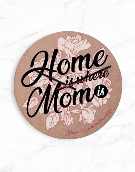 mothers-day Personalised Home Is Where Mom Is Clock