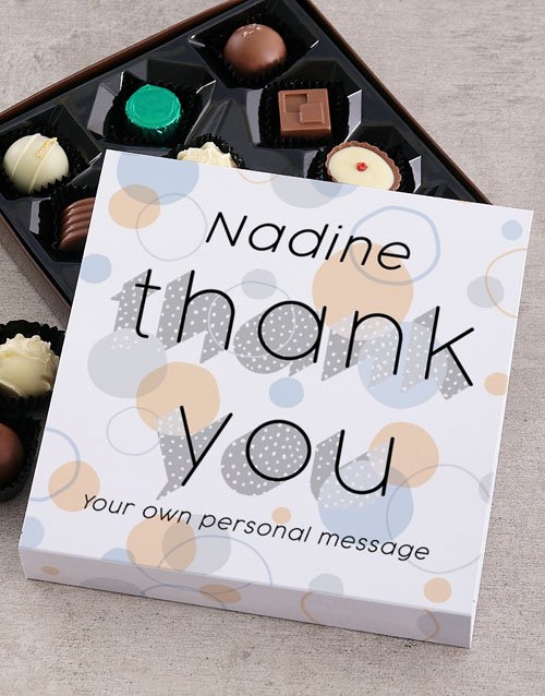 Personalised Thank You Chocolate Tray