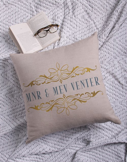 Mnr & Mev Personalised Scatter Cushion