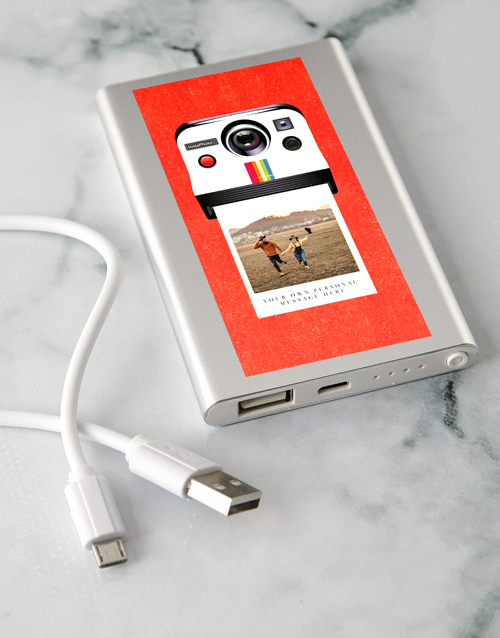mothers-day Personalised Polaroid Power Bank