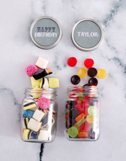 birthday Personalised Happy Birthday Mini Sweets Jars