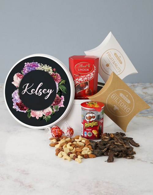 mothers-day Personalised Flower Gourmet Tin