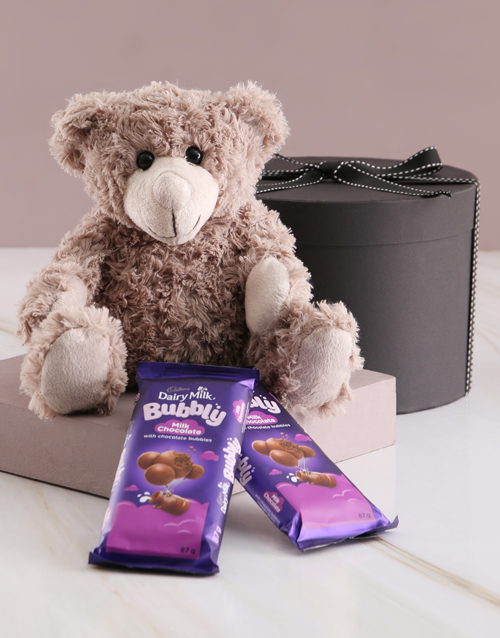 mothers-day Teddy and Cadbury Chocolates in Gift Box