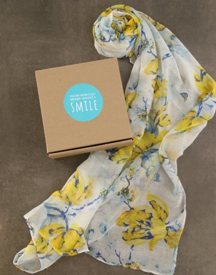mothers-day Botanical Scarf in a Gift Box