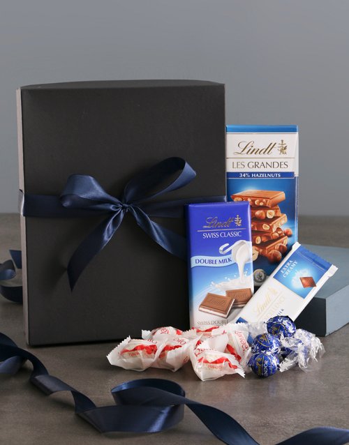 mothers-day Lavish Blue And Black Chocolate Box