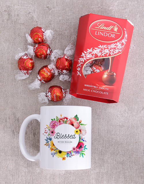 mothers-day Blessed Lindt And Mug Set