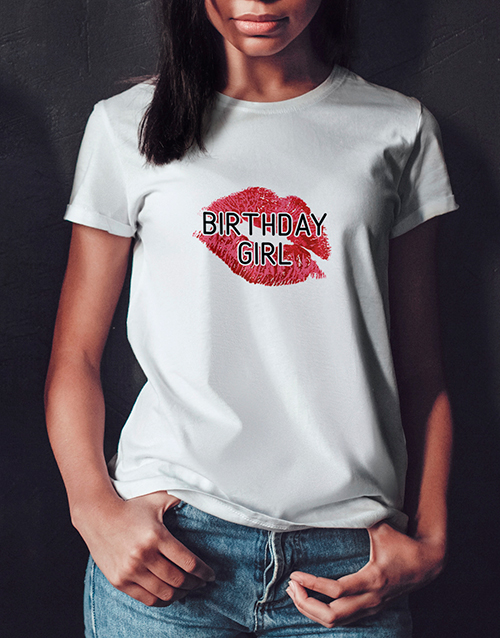 birthday Birthday Girl Kiss T Shirt