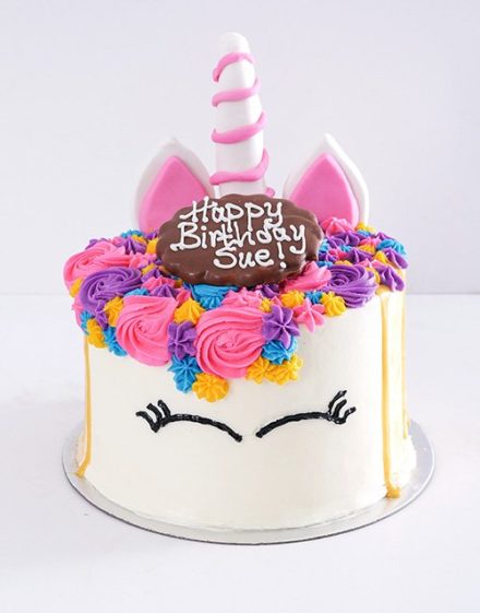 cakes Personalised Caramel Unicorn Drip Cake