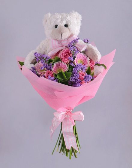 baby Baby Girl Teddy Bouquet