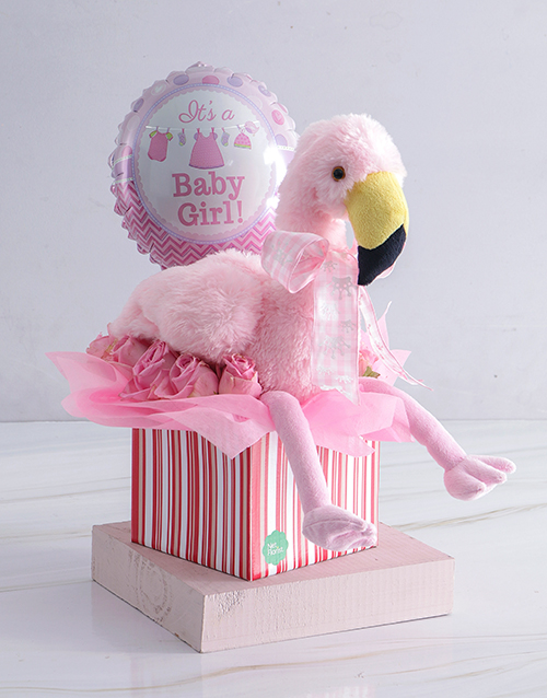 baby Baby Girl Flamingo Hamper