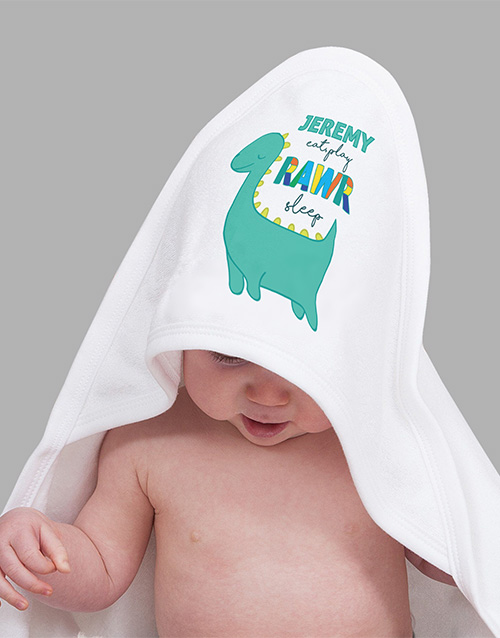 baby Personalised Dinosaur Baby Gift Hamper