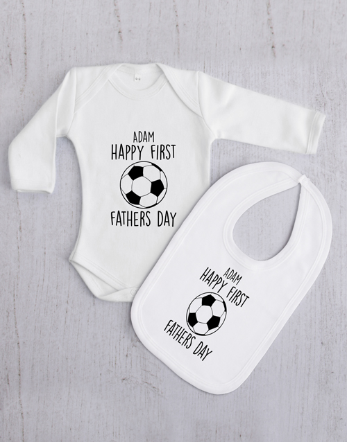 baby Personalised First Fathers Day Gift Set